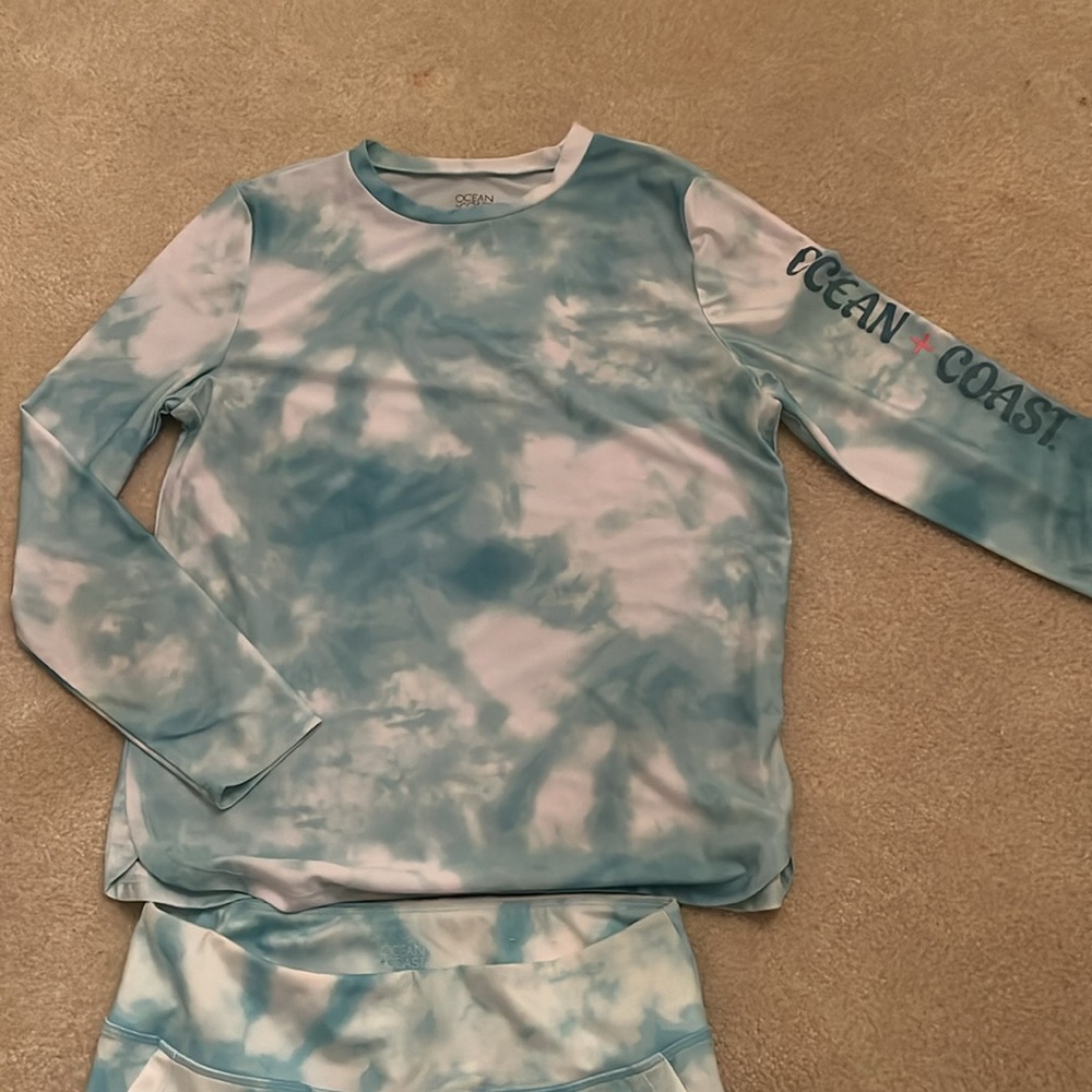 Ladies Tie-Dye athletic pants(L) and shirt (M)